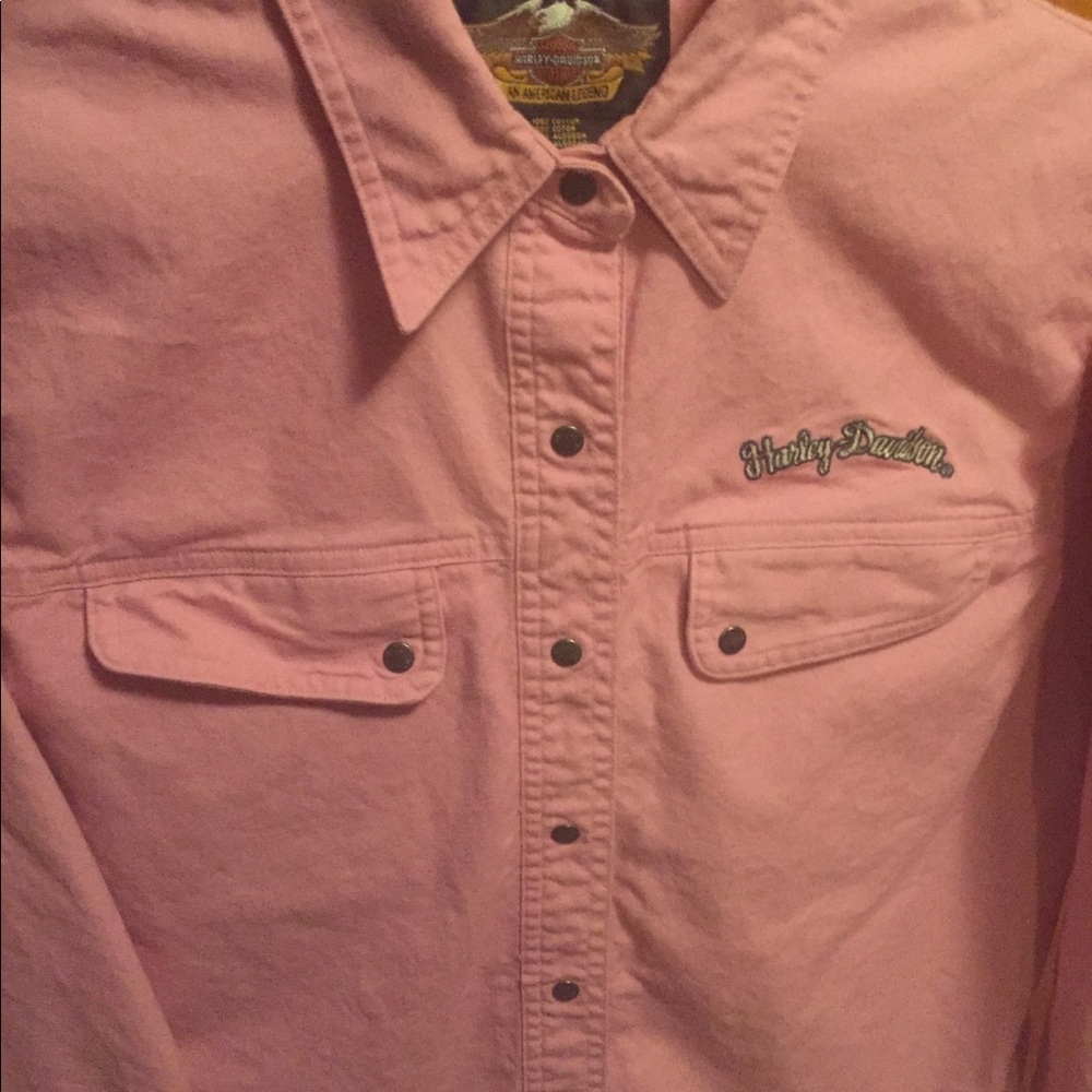 Women’s Long Sleeve Button Harley Davidson Shirt L
